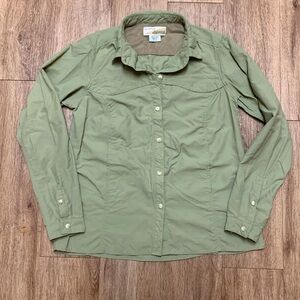 Exofficio Women’s light green bug repellent shirt Medium